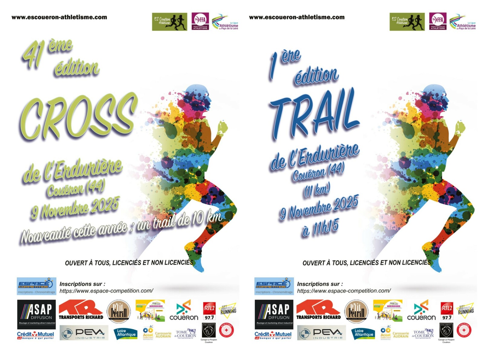 1er TRAIL et 41ème CROSS de COUERON